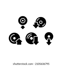Installer set icon isolated on white background