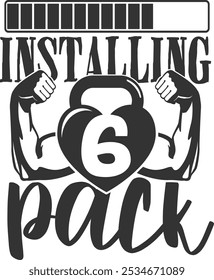  Installing 6 Pack - Gym Illustration