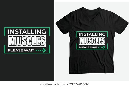 instalar músculos Por favor espere el divertido gimnasio diseño de r-camisa personalizado