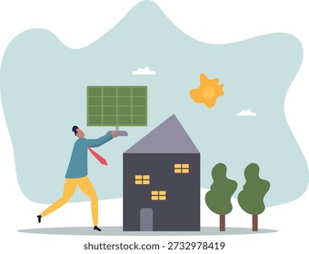 Die Installation eines Solarmoduls auf einem Hausdach ist ein alternatives und unabhängiges Energiekonzept.