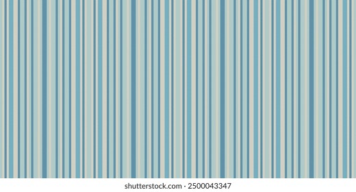 Installing stripe texture vertical, curtain vector textile lines. Comfortable fabric seamless pattern background in pastel and cyan colors palette.