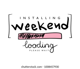 Installing weekend concept / Vector illustration design