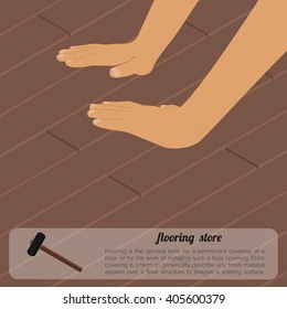 Installing wooden flooring
