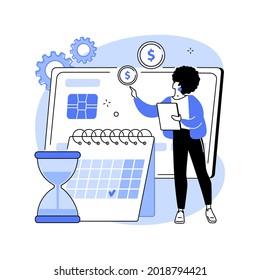 Installment Tax Payments Abstract Concept Vector Illustration. Payment Plan Installment Agreement, Accountant Service, Tax Relief, Application Form Preparation, Paying On Time Abstract Metaphor.