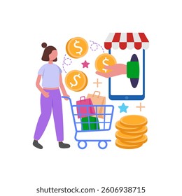 Instant Automated Cashback Rewards Vector Illustration