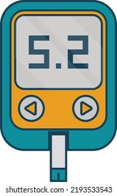 Instant Blood Glucose Test Meter Vector Icon Design, Wearable Technology Symbol, Personal Internet Of Things Sign, Tech Togs Stock Illustration, Smart Glucometer Concept