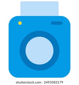 instant camera icon with flat style