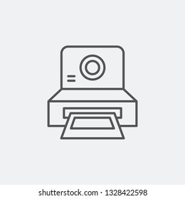Instant camera icon isolated on background. Photography symbol modern, simple, vector, icon for website design, mobile app, ui. Vector Illustration