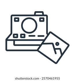 instant camera icons symbol modern with elements for infographic web