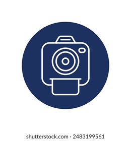 Instant Camera icons vector stock illustration.