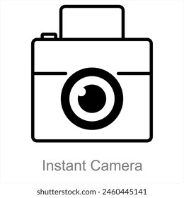 Sofortbild-Kamera und Speichersymbol