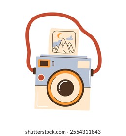 Instant Camera. A camera with photo paper. Instant prints. Travel, photography, tourism, leisure. Capture the moment