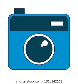 instant camera symbol blue lines