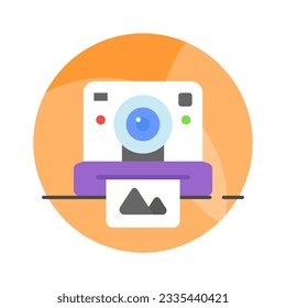 Instant camera vector design in modern style, premium icon