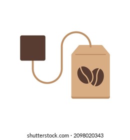 Instant coffee bag, icon, Vector, Illustration.