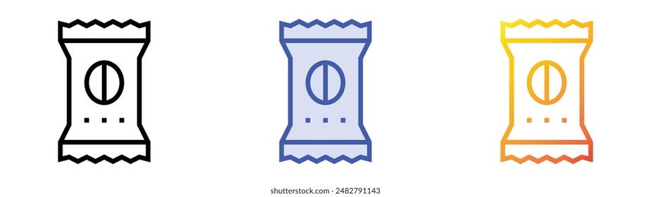 instant coffee icon. Linear, Blue Fill and Gradient Style Design Isolated On White Background