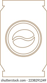 Ilustración de vectores de contorno de iconos de café instantáneo
