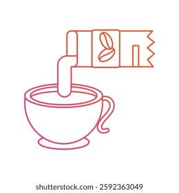 instant coffee icon with white background vector stock illustration