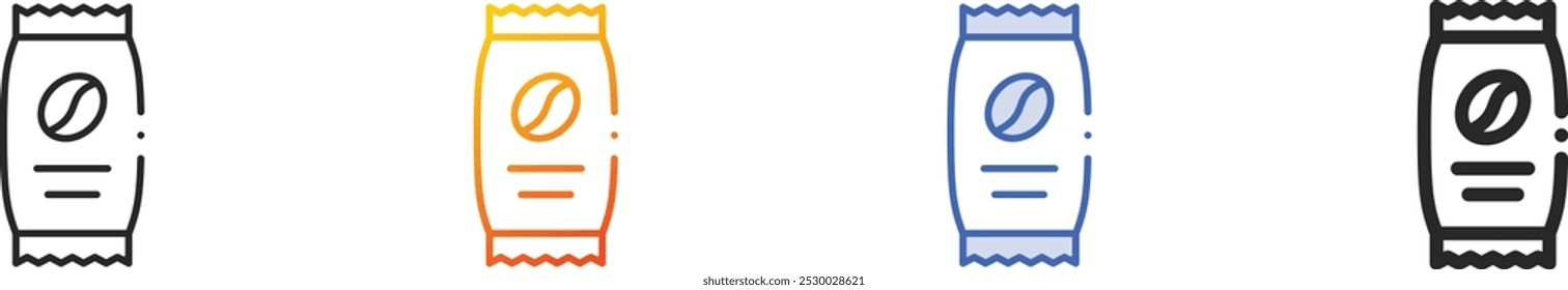 instant coffee icon.Thin Linear, Gradient, Blue Stroke and bold Style Design Isolated On White Background