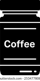 Café instantáneo aislado icono de silueta de Vector