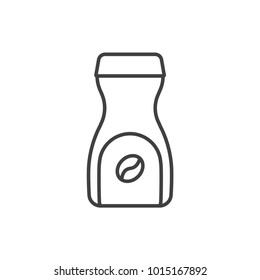 Instant Coffee Jar Line Icon.