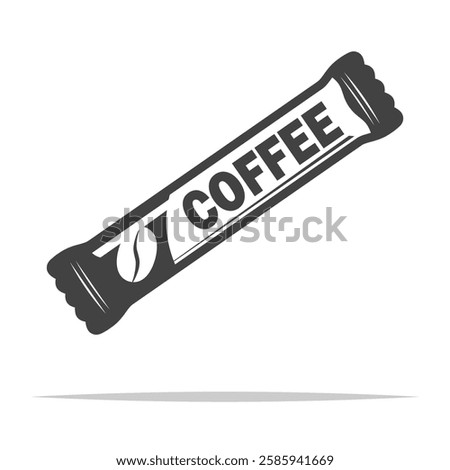 Instant coffee package icon transparent vector isolated