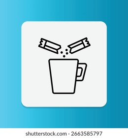 Instant coffee sachet icon vector