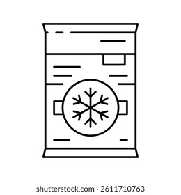 instant cold compress first aid line icon vector. instant cold compress first aid sign. isolated contour symbol black illustration