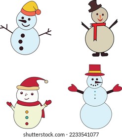 INSTANT Download. Personal and commercial use is included! Cute Christmas snowman svg, cut files and clip art eps