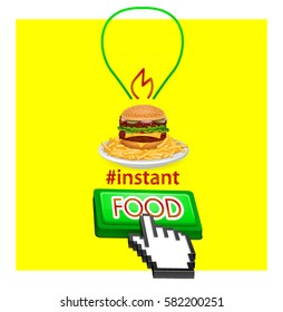 Instant food delivery button
