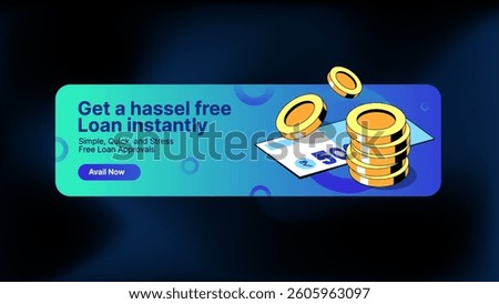 Instant Hassle-Free Loan–Quick Approval and Easy Process | Financial Banner Design