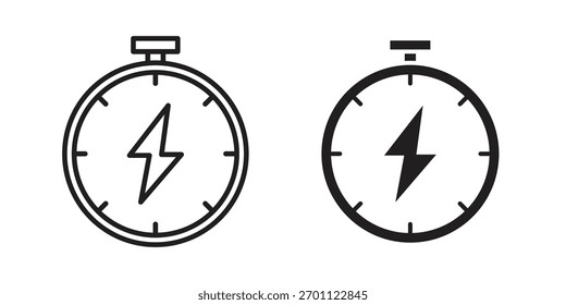 Glifo de Vector de icono instantáneo plano y paquete de línea de trazo de moda