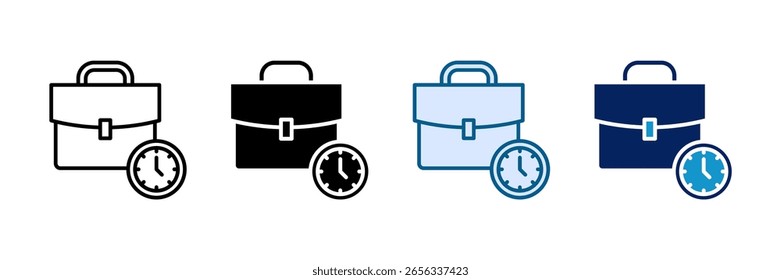 Conjunto de iconos de trabajo instantáneo Colección de estilos múltiples
