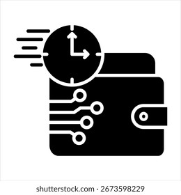 Instant Loan Glyph Icon Vector Illustration