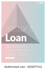 Instant Loan Poster Template Text Box Design With Apply Button