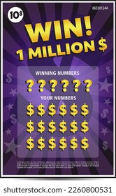 instant lottery ticket scratch off vector illustration lorem ipsum is use as tempory text