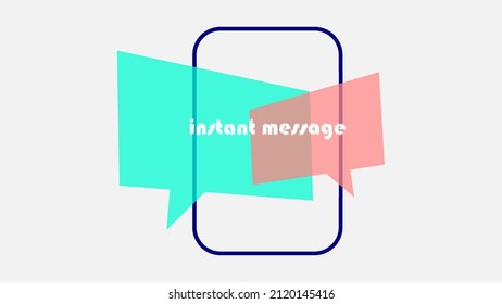 Instant message application logo with speech bubbles