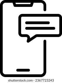 instant message line icon illustration vector