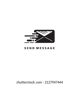 instant message logo illustration envelope vector template design
