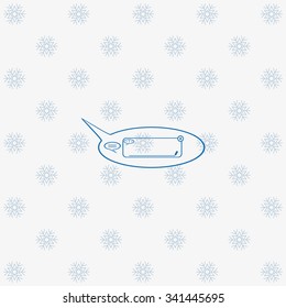 instant messages online. icon. vector design background with snowflakes