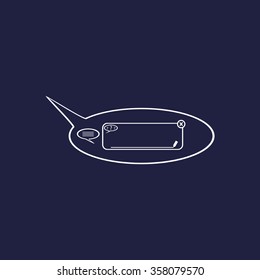 instant messages online icon, vector illustration. Flat design style