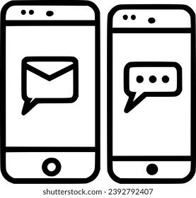 instant messaging client for smartphones line icon, sms chat outline sign, symbol, vector, art