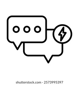 Instant Messaging icon line vector illustration