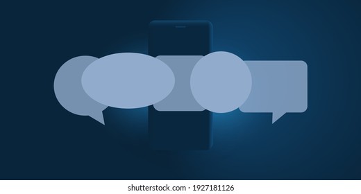 Instant Messaging, Mobility Concept, Design Template - Vector Illustration