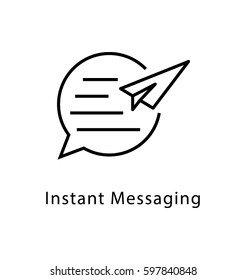 Instant Messaging Vector Line Icon 
