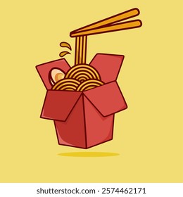 instant noodle cup illustration icon image