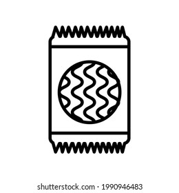 Instant noodle icon. Black icon. Vector illustration.