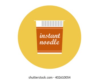 Instant Noodle Illustration - Flat Icon