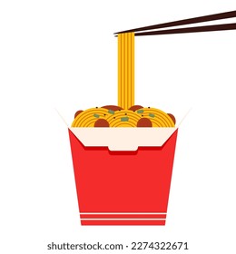 Instant noodle and pasta cooking instructions vector illustration on white background. Pasta and noodle vector illustration on white background.