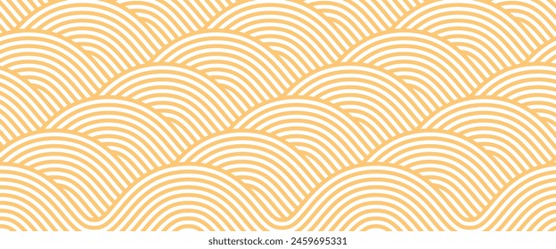 Instant noodle ramen pattern background. Yellow geometric texture of pasta. Food banner: spaghetti, macaroni, vermicelli